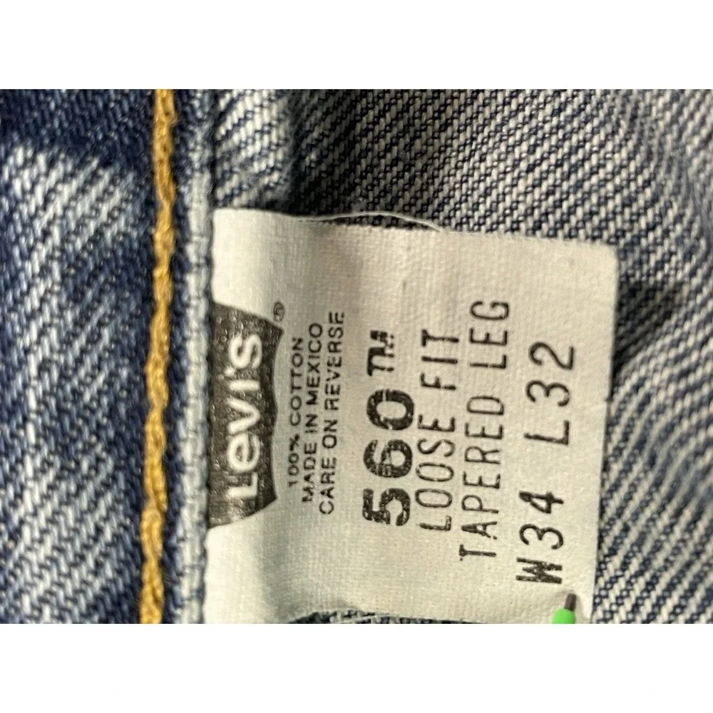 Levis 560 Blue Jeans Comfort‎ Fit Tapered 34x32 Demin Blue Jeans (GG30) Vintage